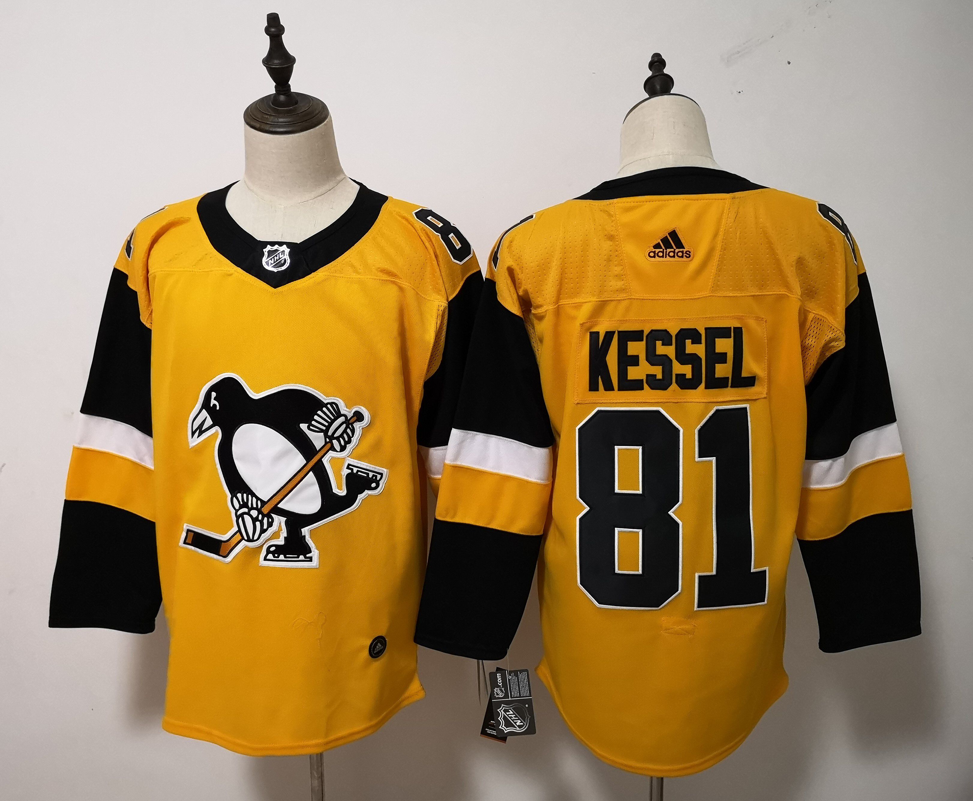 Men Pittsburgh Penguins #81 Kessel Yellow Adidas Alternate Authentic Stitched NHL Jersey->philadelphia flyers->NHL Jersey